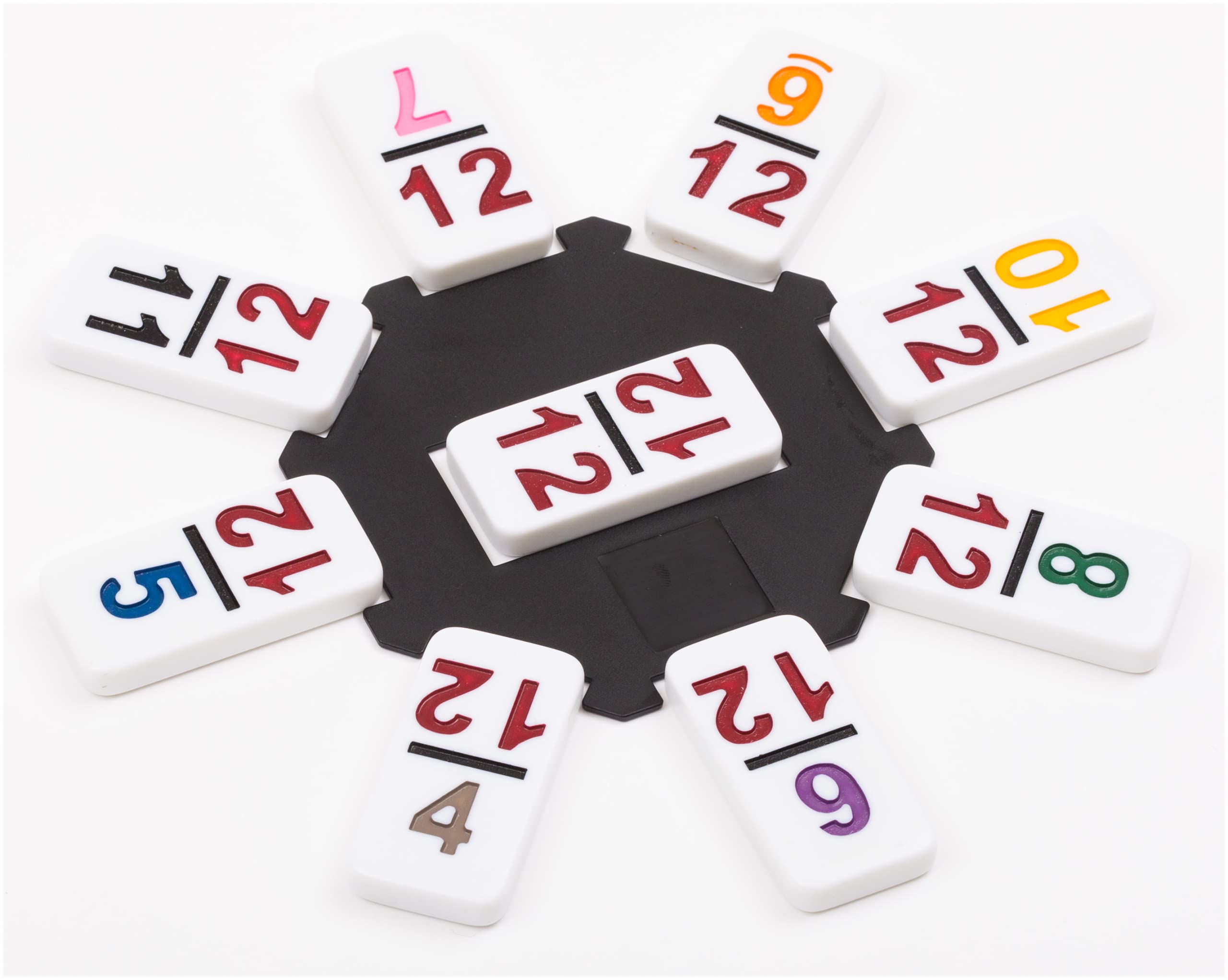Regal Games Double 12 Dominoes Colored Numbers Set Mexican Train