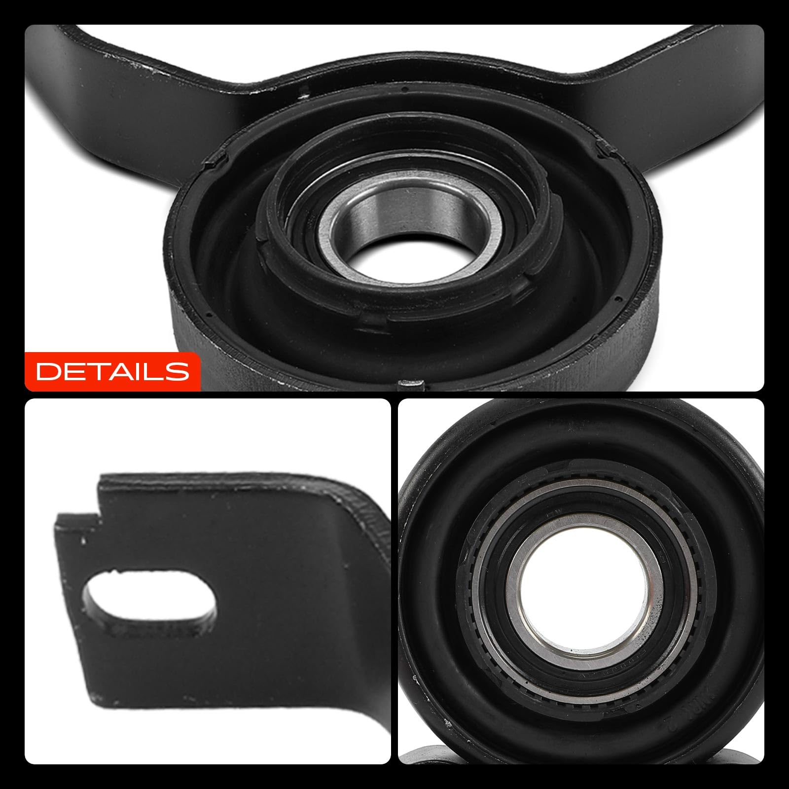 Frankberg Cojinete del árbol de transmisión Cojinete del árbol cardán Caja de cambios Manual Trasera Compatible con A6 4B2 1.8L-4.2L 1997-2005 A6 Avant 4B5 1.8L-4.2L 1997-2005 Replace# 4B0521101M