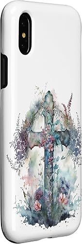 Miniatura 9 de Funda para iPhone 13 Pro Max fe religiosa con cruz cristiana con flores