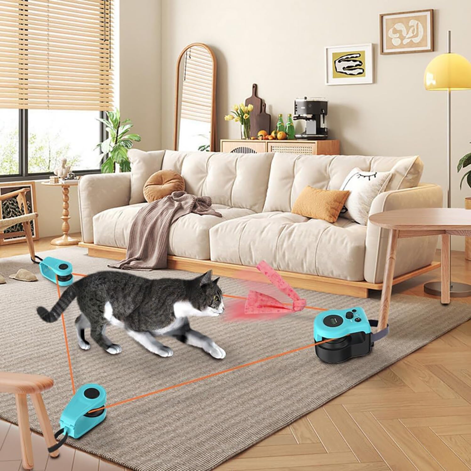 Juguetes for Gatos de Interior, Juguetes interactivos for Gatos de Caza simulados de Velocidad Ajustable, Juguetes for Gatos de Caza con Control Remoto, Juguetes for Gatos