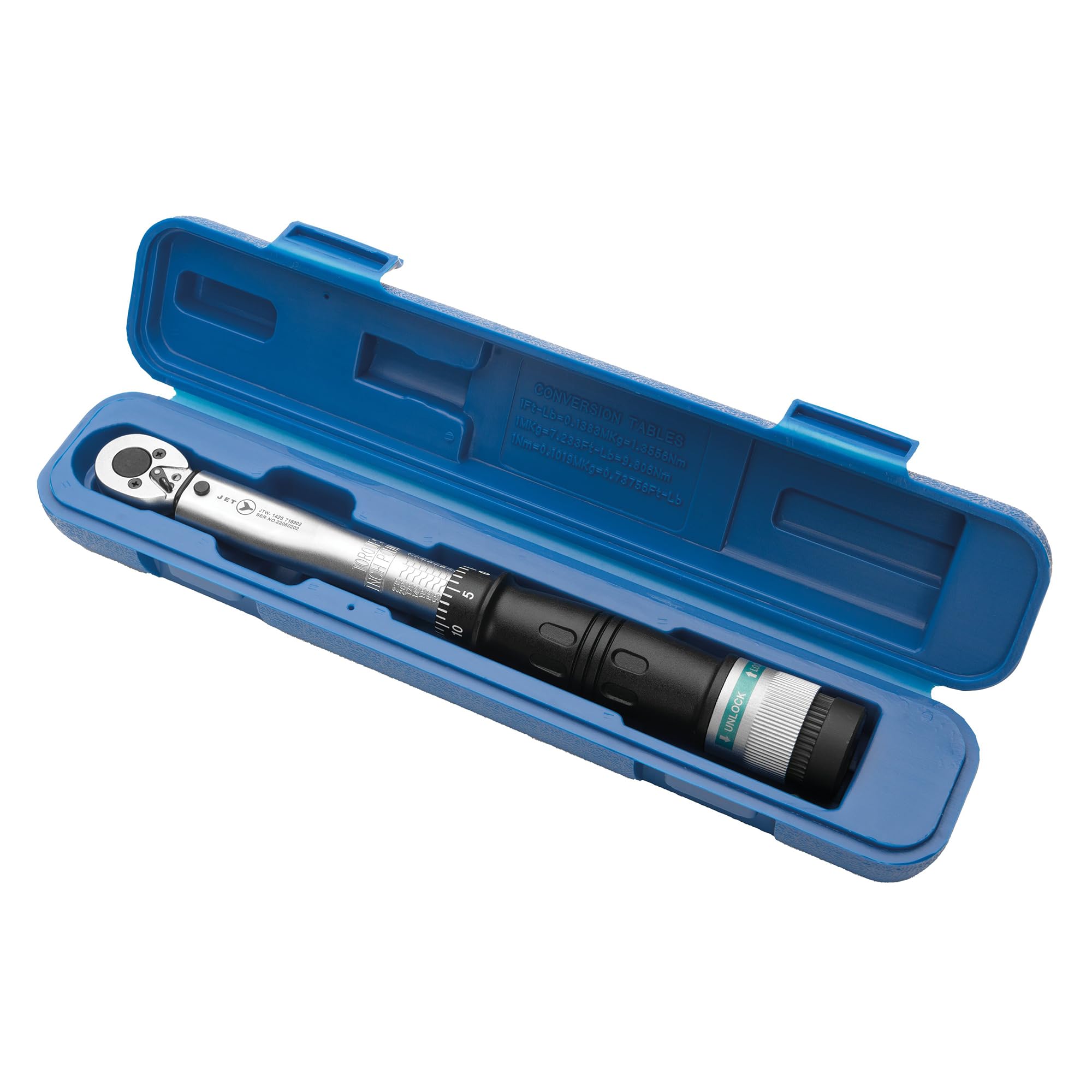 ちゅん JET 1/4 Inch Drive Torque Wrench - Dual Scale, Jolt & Click