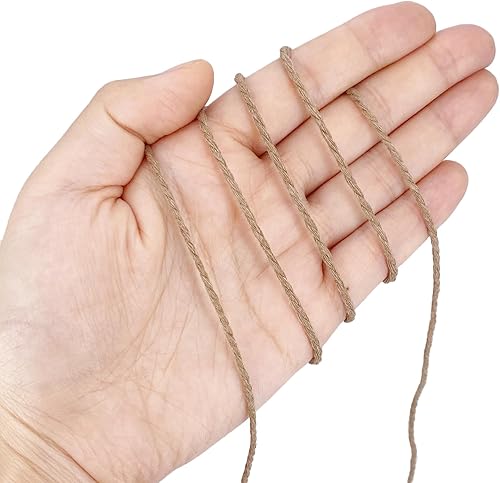 Miniatura 4 de Cuerda de cordel, 500 pies de algodón para carniceros, cuerda de cocina para manualidades, asar, envolver regalos, decoración de bricolaje,