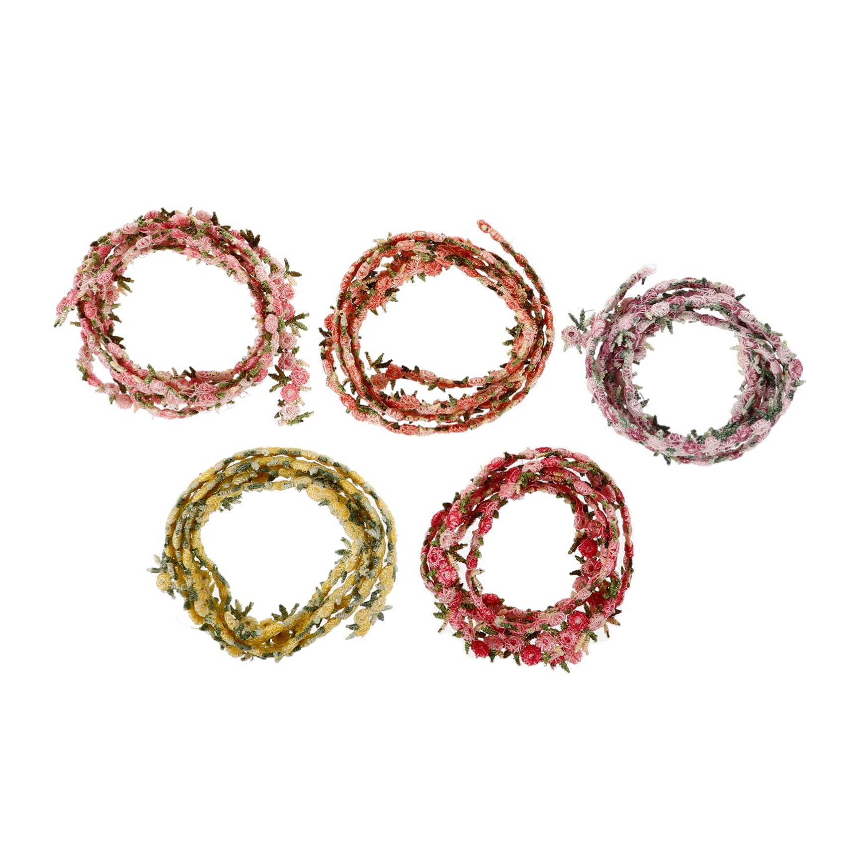 VILLCASE 25rollos Cinta De Encaje Floral Para Decoración De Ropa y Accesorios De Fiesta Para Tocados Manualidades y Adornos De Bodas