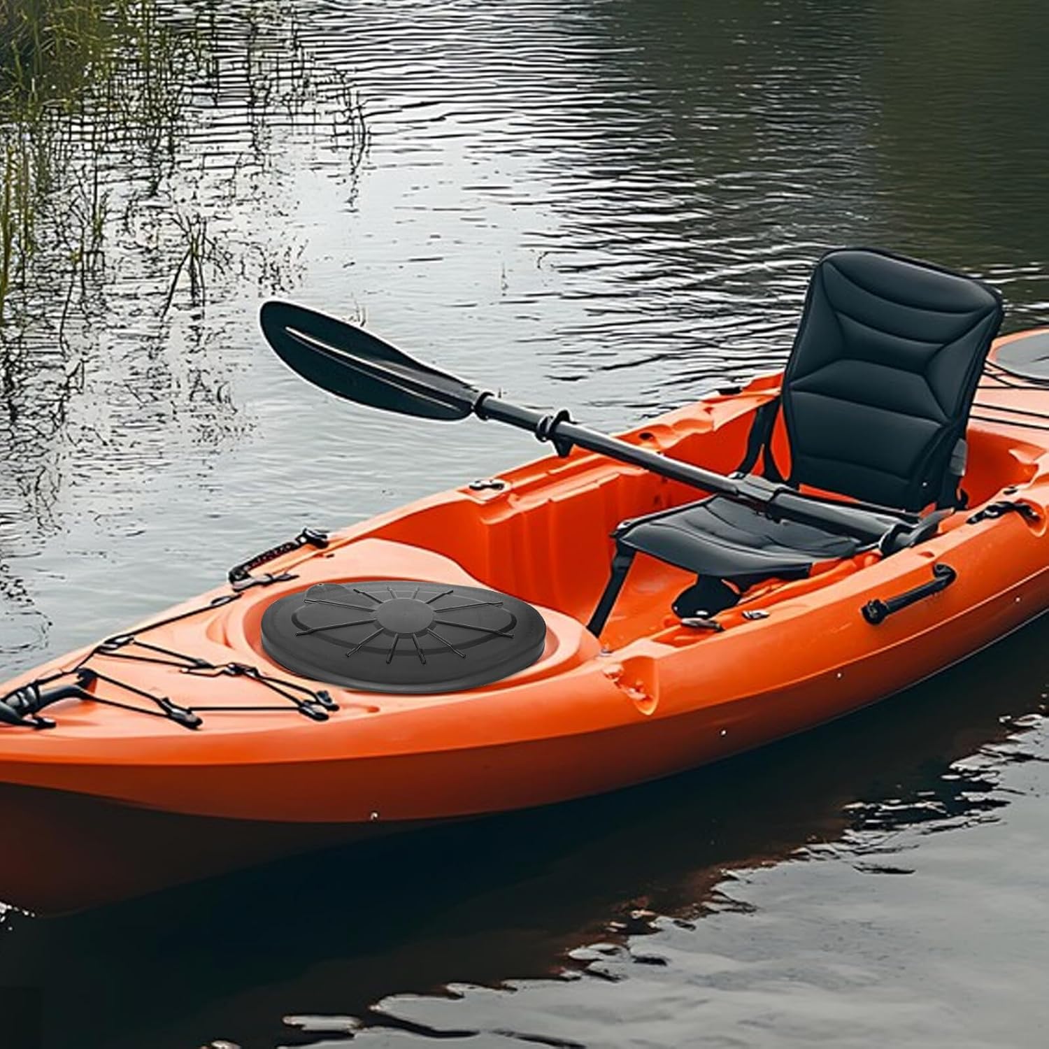 Kayak Hatch Cover Waterproof Oval Plastic Deck Plate Kayak Storage Compartment Lid Marine Boat Accessories for Fishing and Canoeing