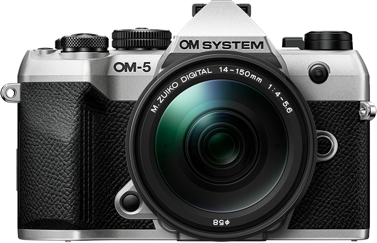 OM SYSTEM OM-5 Mark II MFT Camera incl. lens M.Zuiko Digital ED 14-150mm II, 20 MP Live MOS Sensor, 5-Axis Image Stabilisation, IP53 Weather-proof Sealing, Handheld High Res Shot 50 MP, Silver/Black