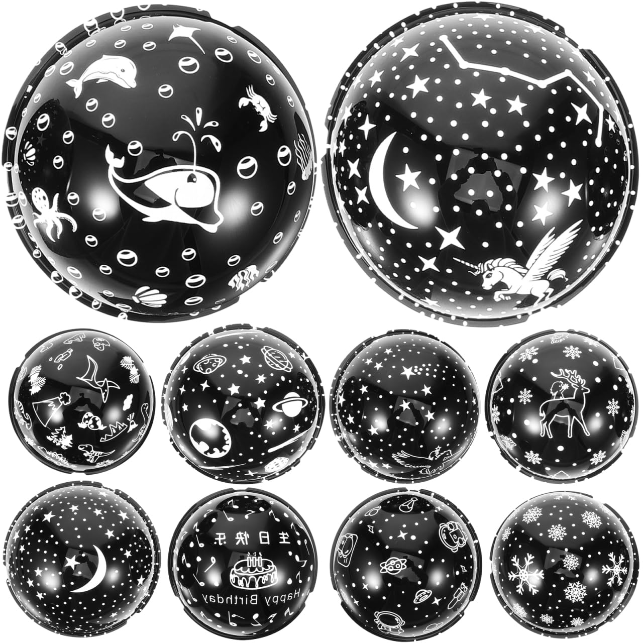 Bestonzon 10pièCes Film De Projection DéCoration Chambre pour Lampe Projecteur Accessoires De DéCoration Ambiance Luminique