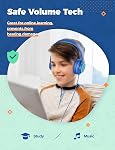 Casque pour enfants iClever 2Pack avec répartiteur de partage - Volume limité à 85dBA - HS22 écouteurs filaires pour enfants et adolescents, écouteurs stéréo pliables sans enchevêtrement 3,5 mm pour l'école/tablette/voyage