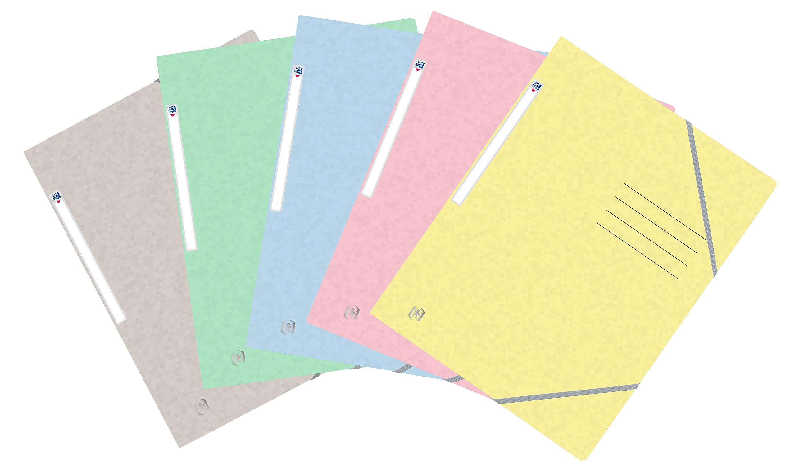Oxford Top File + 400124546 Folder A4 Extra Strong Cardboard Assorted 5 Pastel Colours Pack of 25