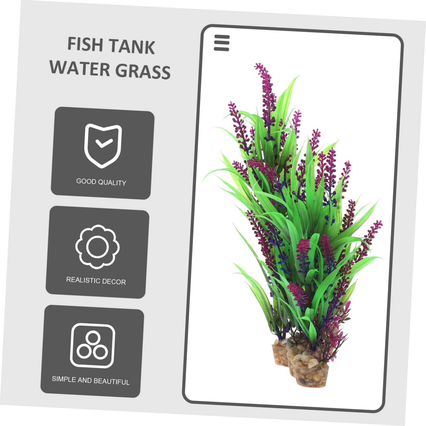 Sosoport 5 Piezas Plantas Acuáticas Artificiales Flora Artificial Decorativa Mini Plantas De Pecera Decoración De Acuáticas De Simulación Pecera Agua Hierba Aire Bonsái El Plastico