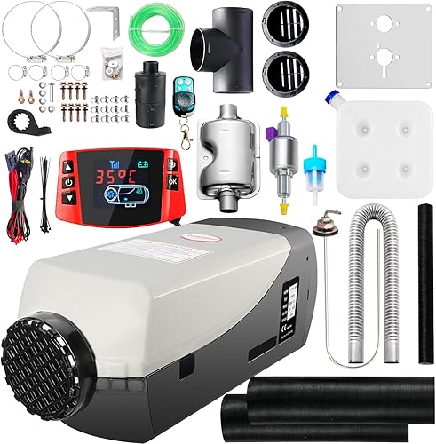 Miniatura 10 de WAYSKA Calentador diésel de 12 V, tanque de 5 L, calentador diésel de 2 KW, silenciador, calentador de estacionamiento diésel con monitor de