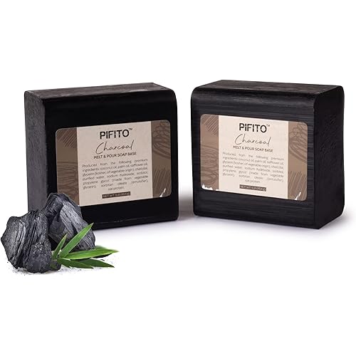 Charcoal Melt and Pour Soap Base (2 lb) │ Premium 100% Natural Glycerin Soap Base │ Luxurious Soap Making Supplies