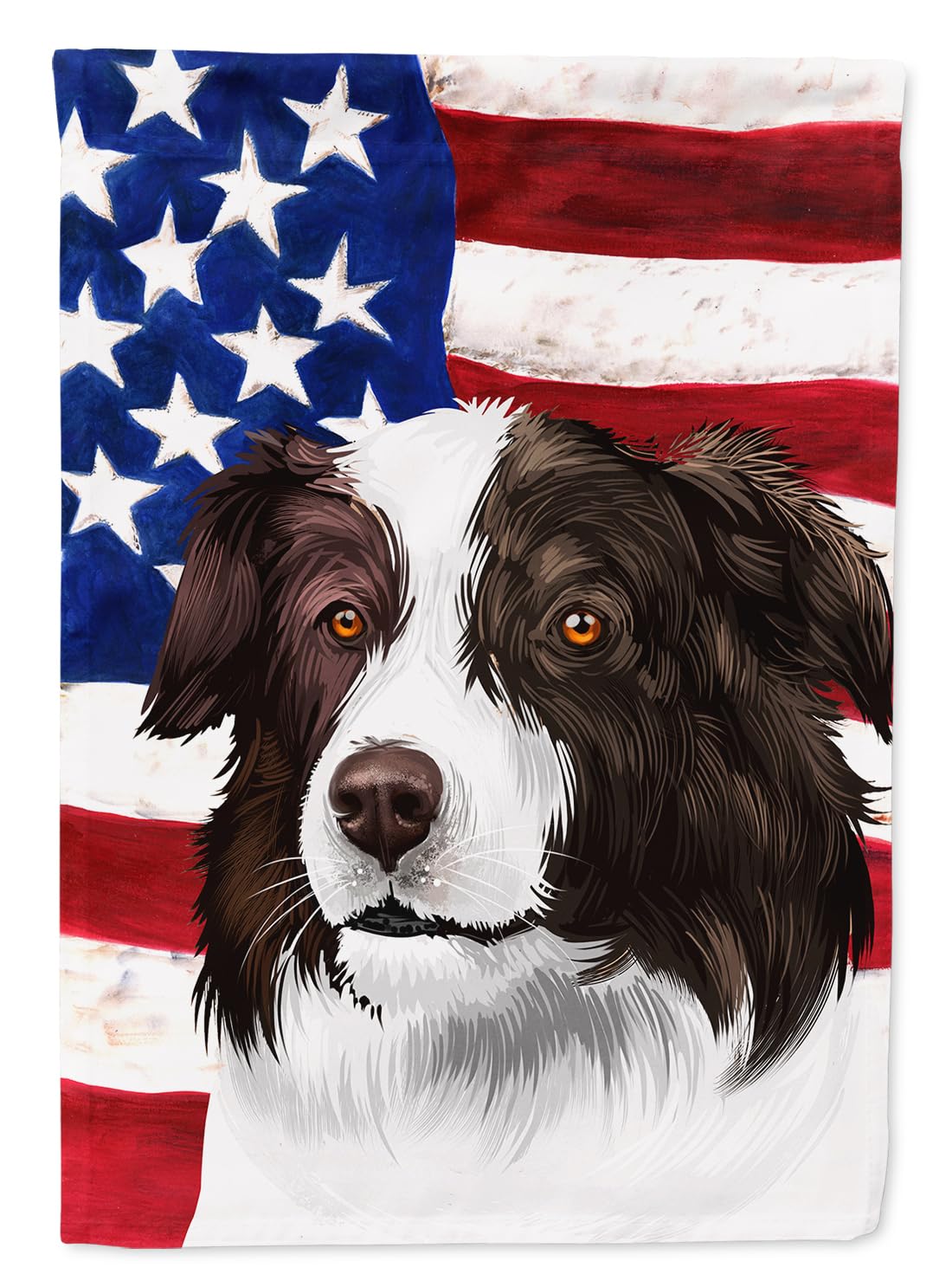Drapeau Border Collie grand format Caroline's Treasures en toile pour jardin