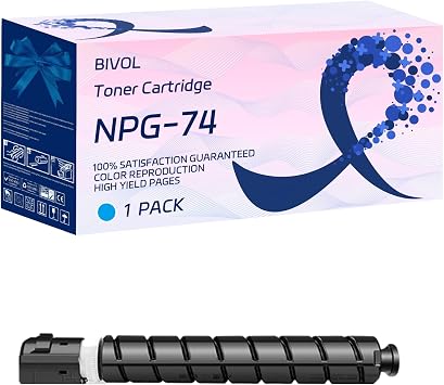 NPG-74 Toner Cartridge Compatible for Canon ImageRUNNER Advance C3025i C3025 Printers, with Chip, High Yield 15000 Pages, Vivid Colors 1 Pack Cyan