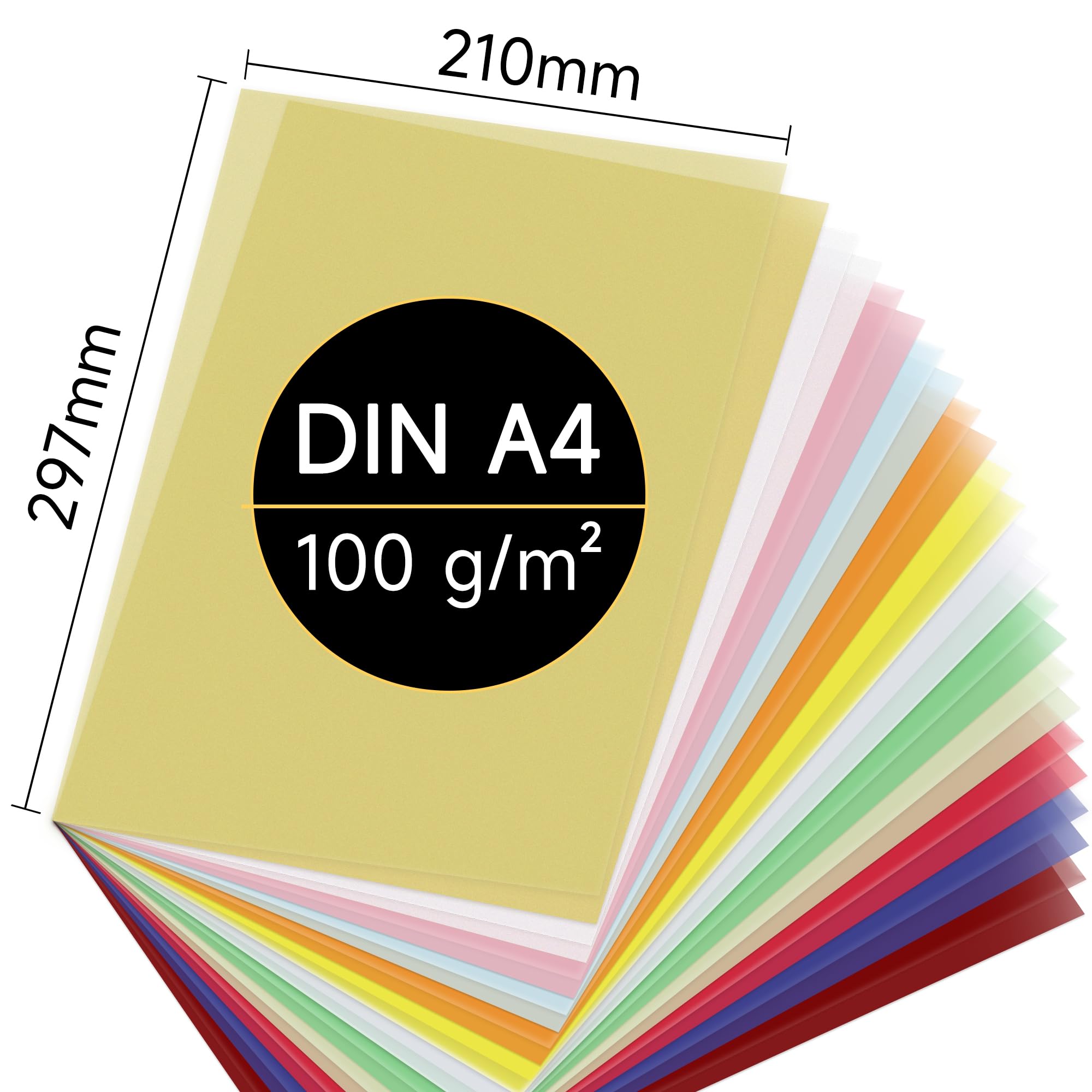 XiaoLidm Transparentpapier Bunt A4, 12 Farben Inkl. Produktbild-Vorschau 3