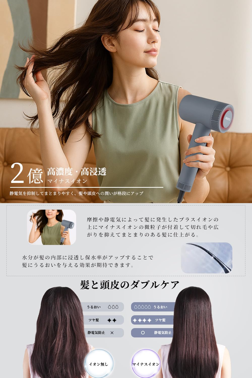 Amazon | NISSYO【日本正規品・2025最新型ドライヤー】速乾 ヘアー