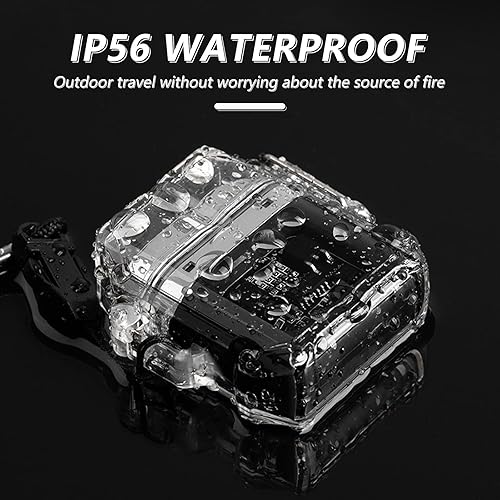 Miniatura 4 de BABOBIU Encendedor eléctrico de arco de plasma, sin llama, resistente al viento, portátil, impermeable para exteriores, senderismo, aventura (negro)