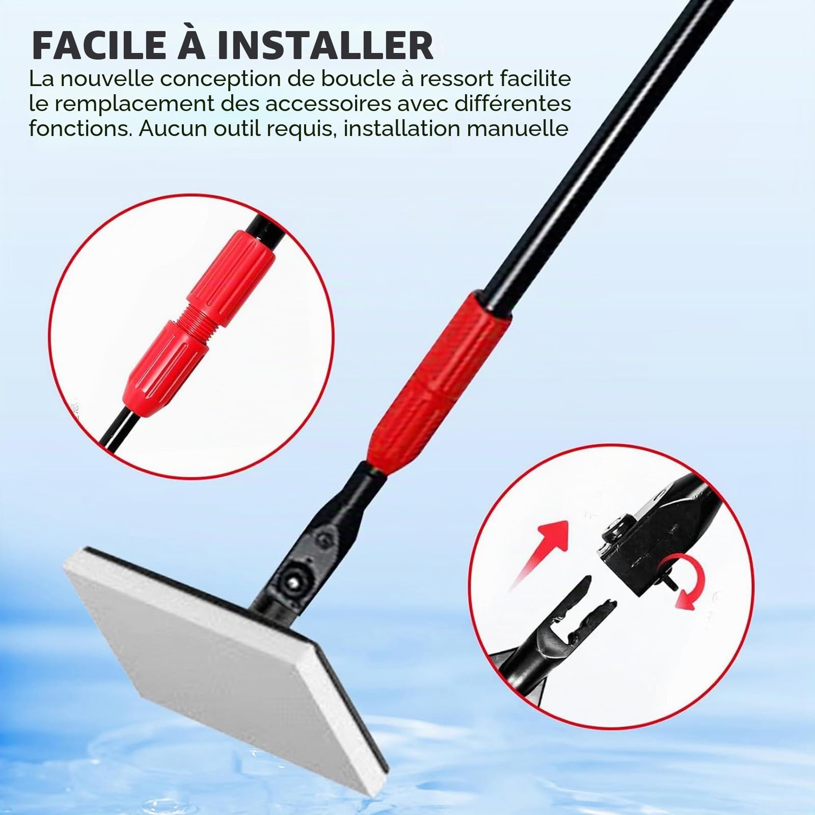 Outils de nettoyage d'aquarium 6 en 1, kit de nettoyage d'aquarium, kit d'outils de nettoyage d'aquarium, 6 en 1, grattoir, filet de pêche, râteau à sable pour l'entretien de l'aquarium