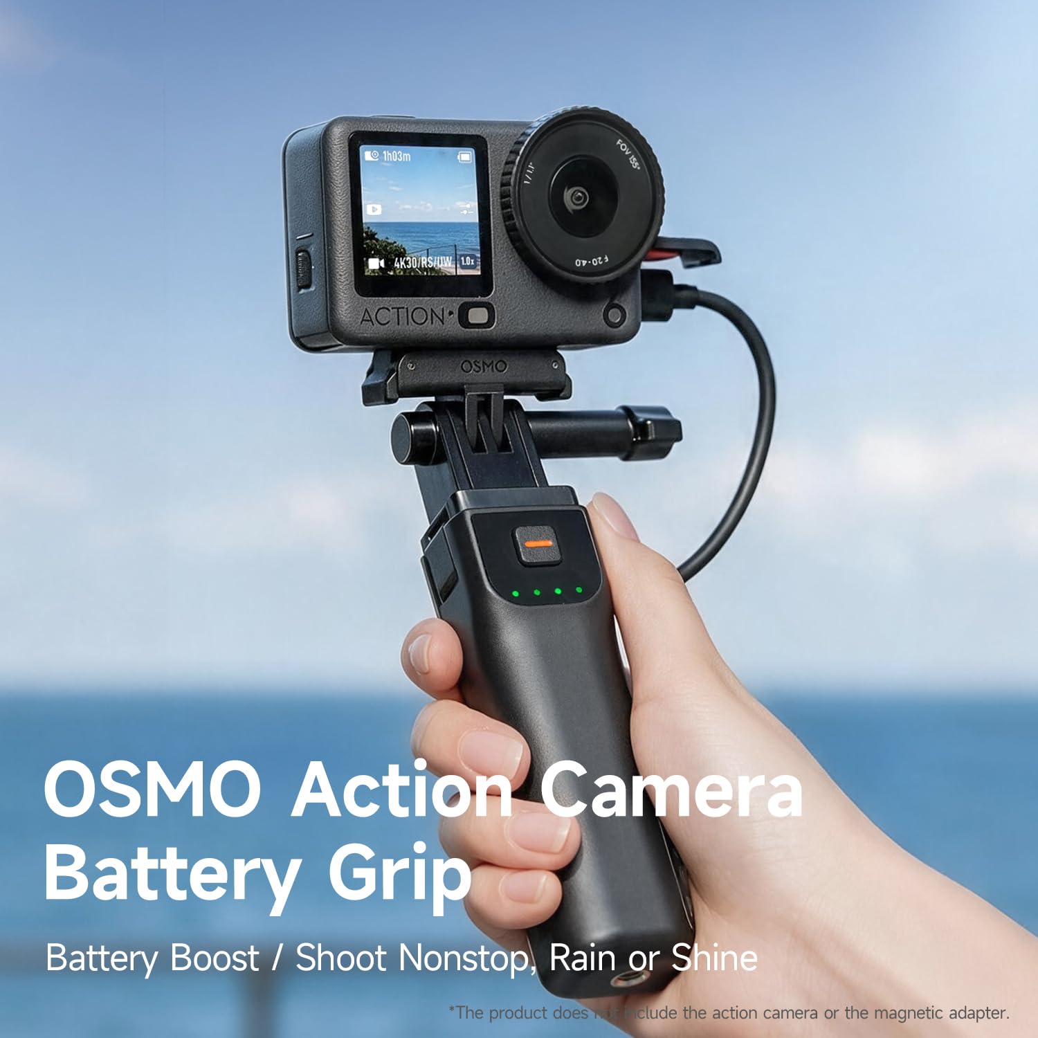 Impugnatura batteria per DJI Osmo Action 6/5 Pro/4/3/Osmo 360/Osmo Nano Camera