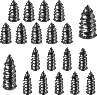 20 PCS Tire Repair Nails, Self-Service Quick Puncture Auto Tire Screw Plugs, 2 Sizes Vacuum Tyre Spiral Nails Repair Accessories for Cars Motorcycles Trucks Tractors