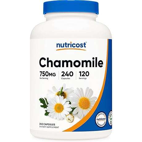 Nutricost Chamomile 750mg 120 Servings - Non-GMO, Gluten Free