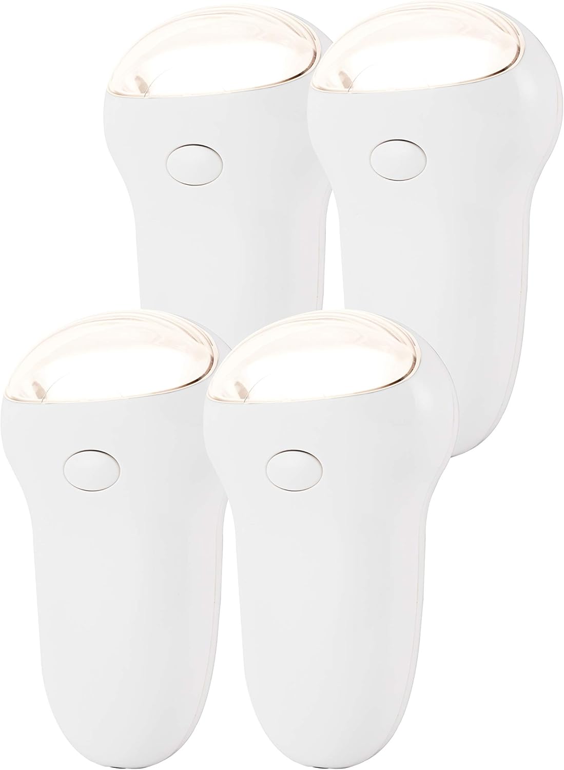GE 3-in-1 LED Power Failure Night Light, 4 Pack, Dusk to Dawn Sensor, Fold-in Plug, UL-Listed, Emergency Flashlight, Hurricane, Storm, Tornado, White | Rechargeable, 45033, 4 - - 