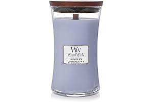 Large Hourglass WoodWick Scented Candle: Lavender Paradise, 130-Hour Burn Time