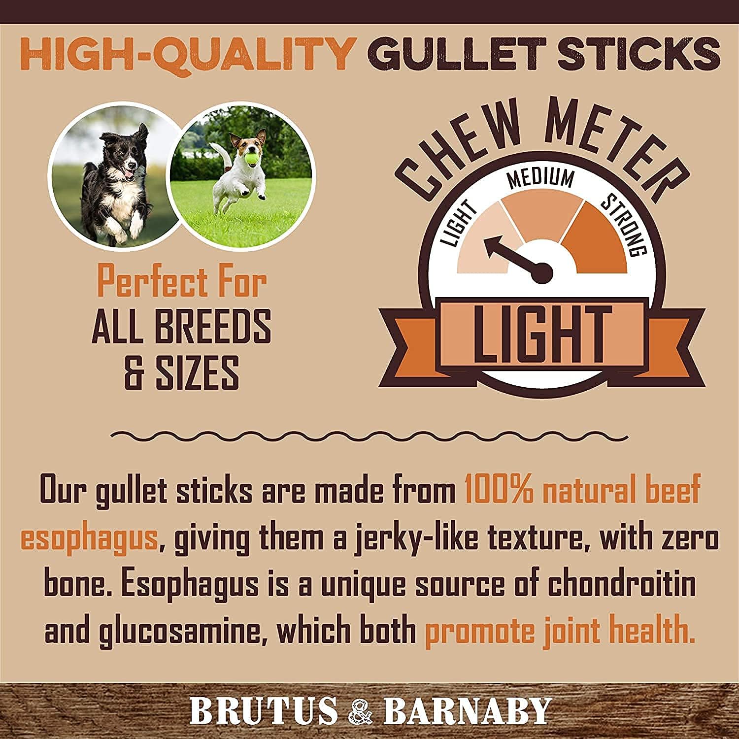 BRUTUS & BARNABY Sweet Potato Treats 14oz + Beef Jerky for Dogs (15-Count)