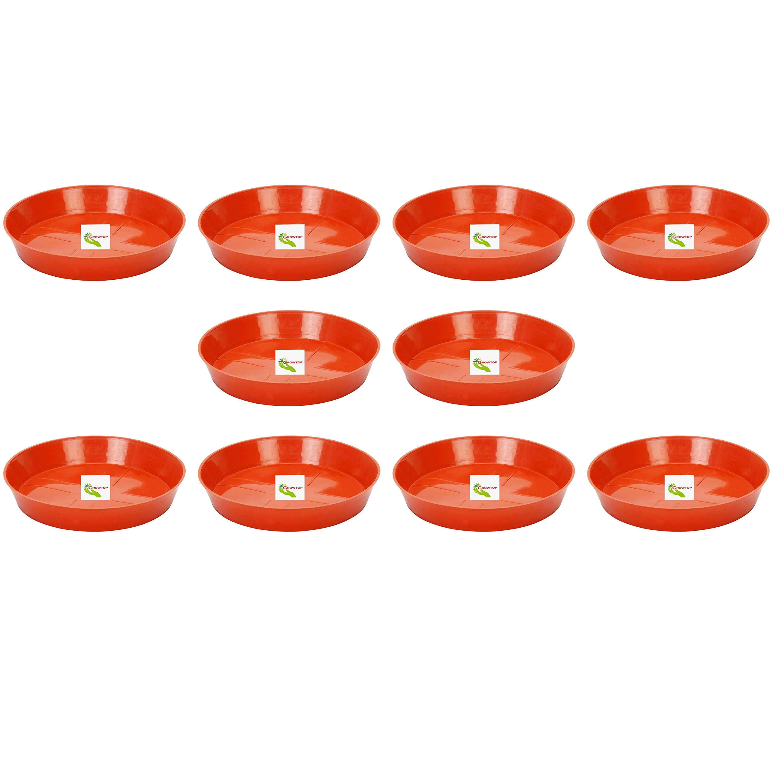 GROWTP Round Bottom Tray (Saucer/Plate/Base) for Garden, Flower & Plant Pot & PLANTERS (6 INCH - 10 NOS, Brown) (B0C439KJ4X) Amazon Price History, Amazon Price Tracker