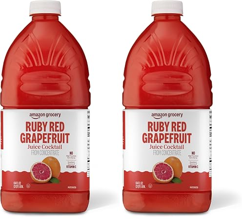 Amazon Grocery, Ruby Red Grapefruit Juice Cocktail, 64 Fl Oz
