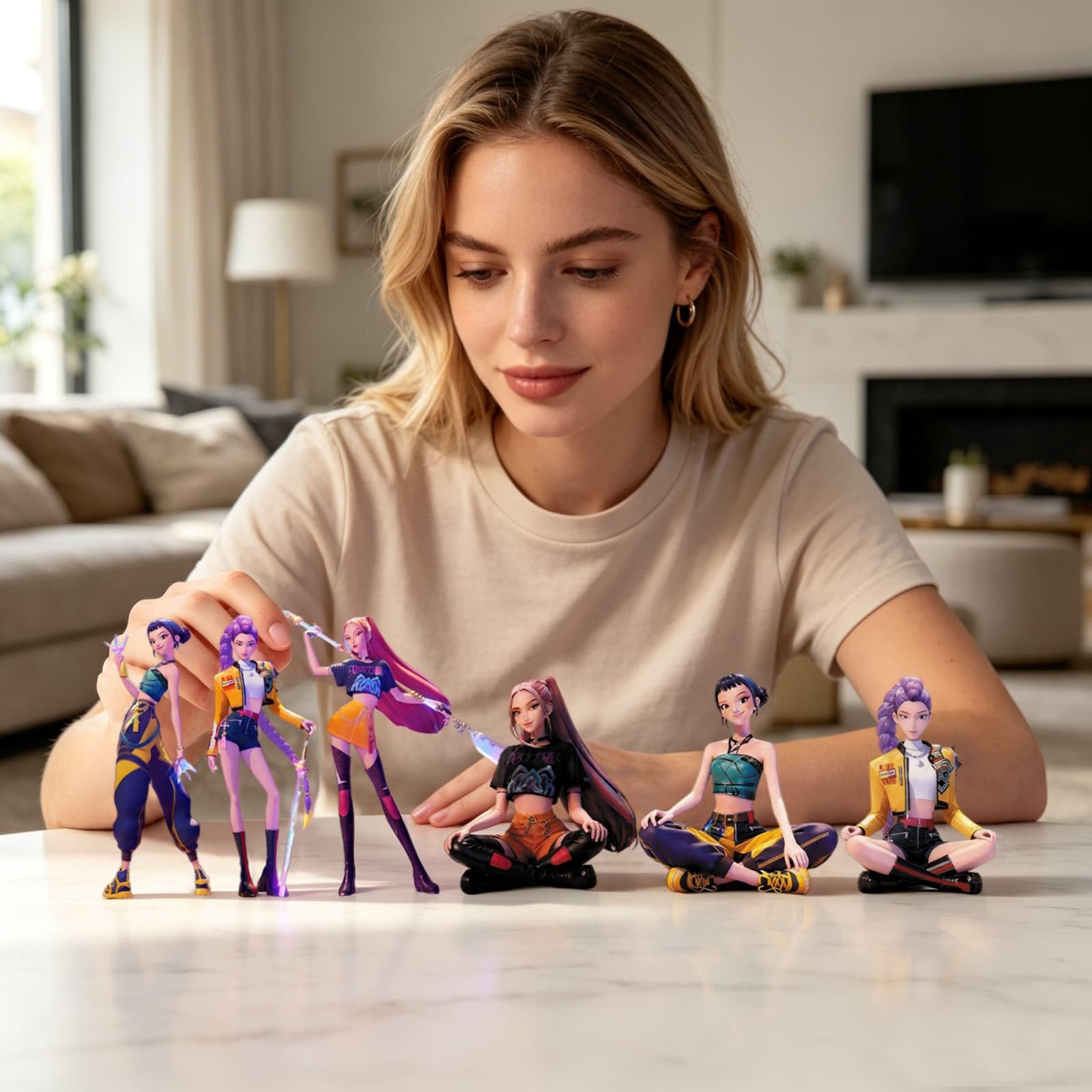 6 figuras de dibujos animados, modelo de personaje, figura coleccionable, regalo creativo para los fans