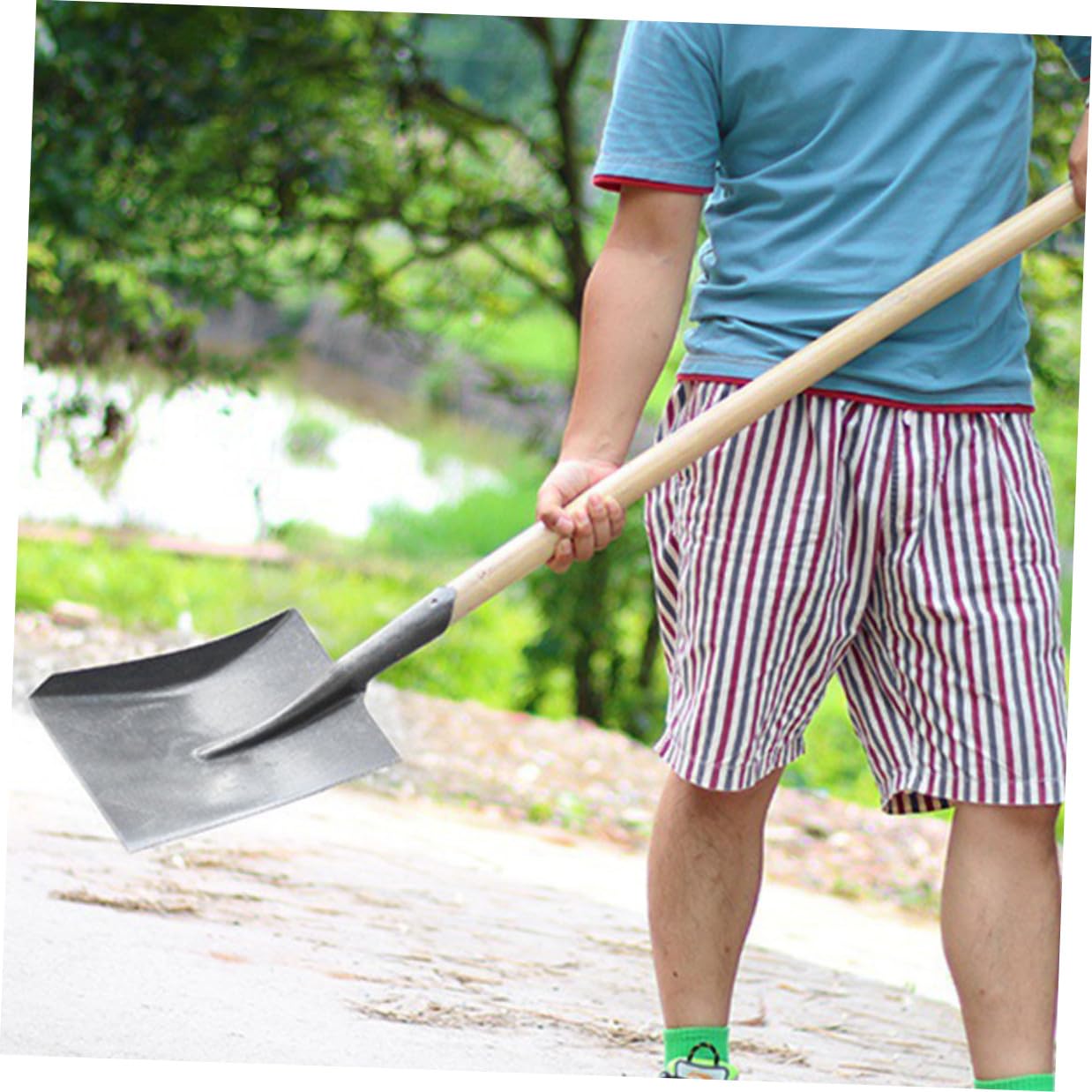 Gartenspaten aus Stahl, Praktische Gartenschaufel für Zuhause