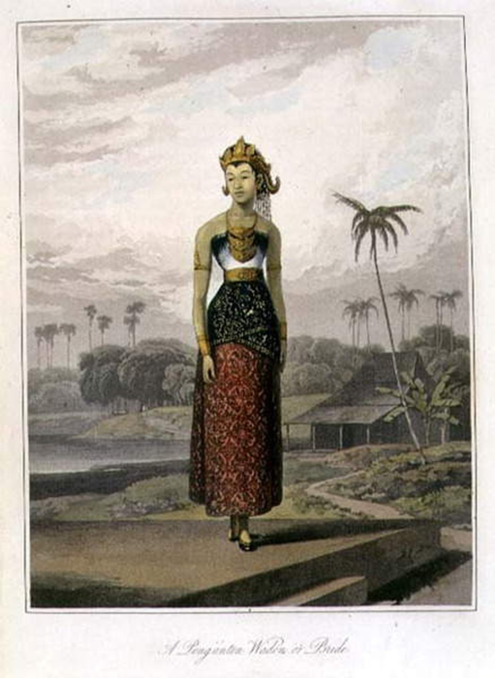 Serendipitp No Frame Retro Picture Poster Wall Art Pictures Painting Bride By William Daniell Wall Art Canvas Print For Wall Decor 60X90cm