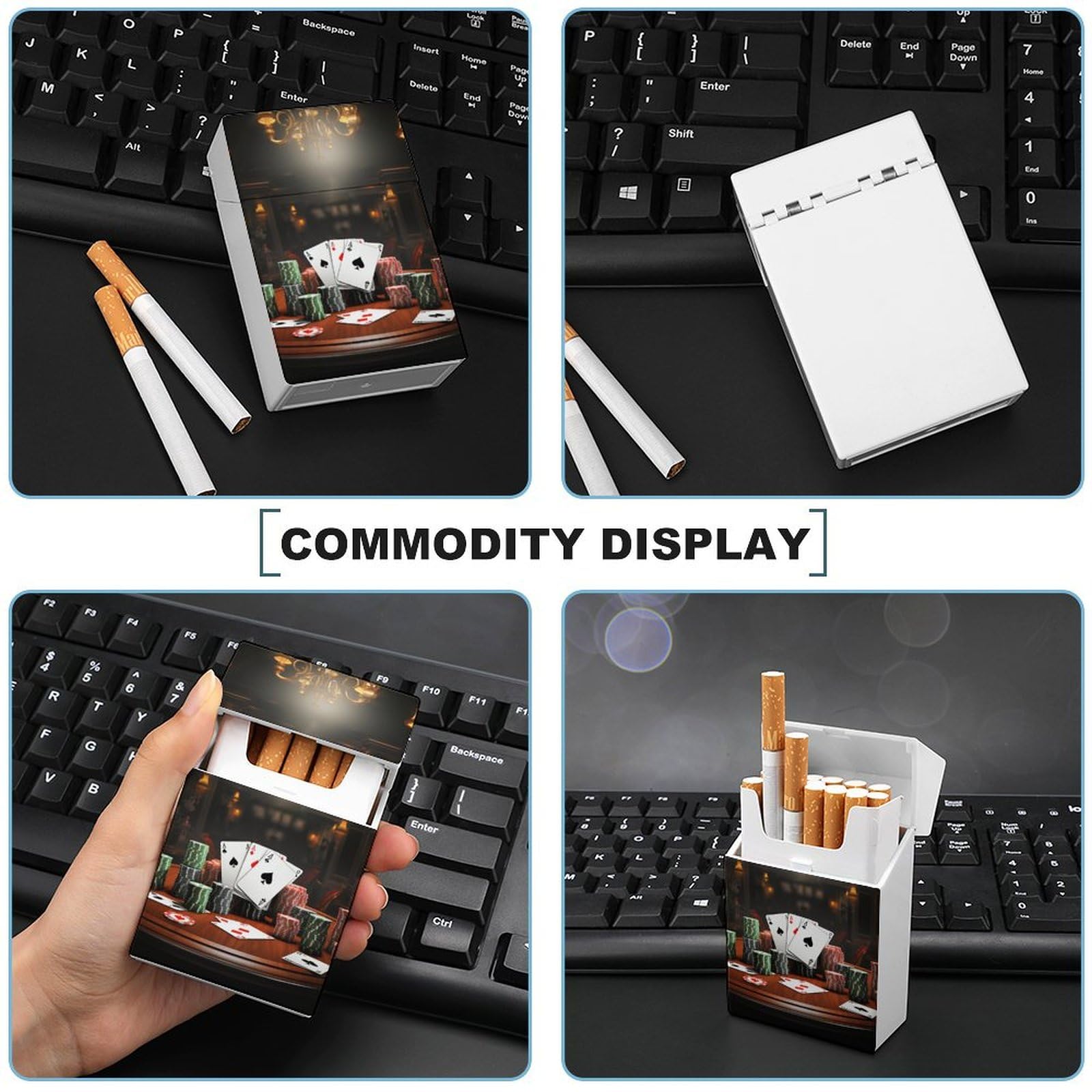Amazon.com: Poker Tournament Cigarette Case Waterproof Plastic Cigarette Box  Vintage Cigarette Cases for Men Women Small Funny Cigarette Holder for  Regular 85mm King Size 20 Capacity : Health & Household