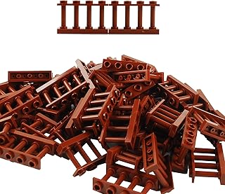 50pcs Fence Building Blocks Pieces City Accessorices House Sencery Accessories House Fence Set Building Bricks Kit DIY Building Set Compatible All Major Brands (#1)