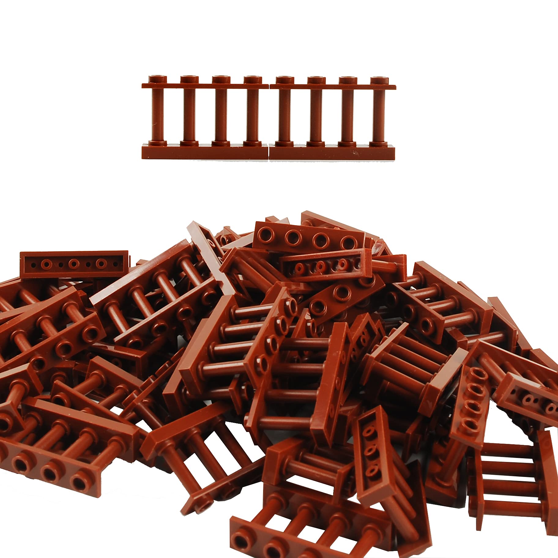 50pcs Fence Building Blocks Pieces City Accessorices House Sencery Accessories House Fence Set Building Bricks Kit DIY Building Set Compatible All Major Brands (#1)