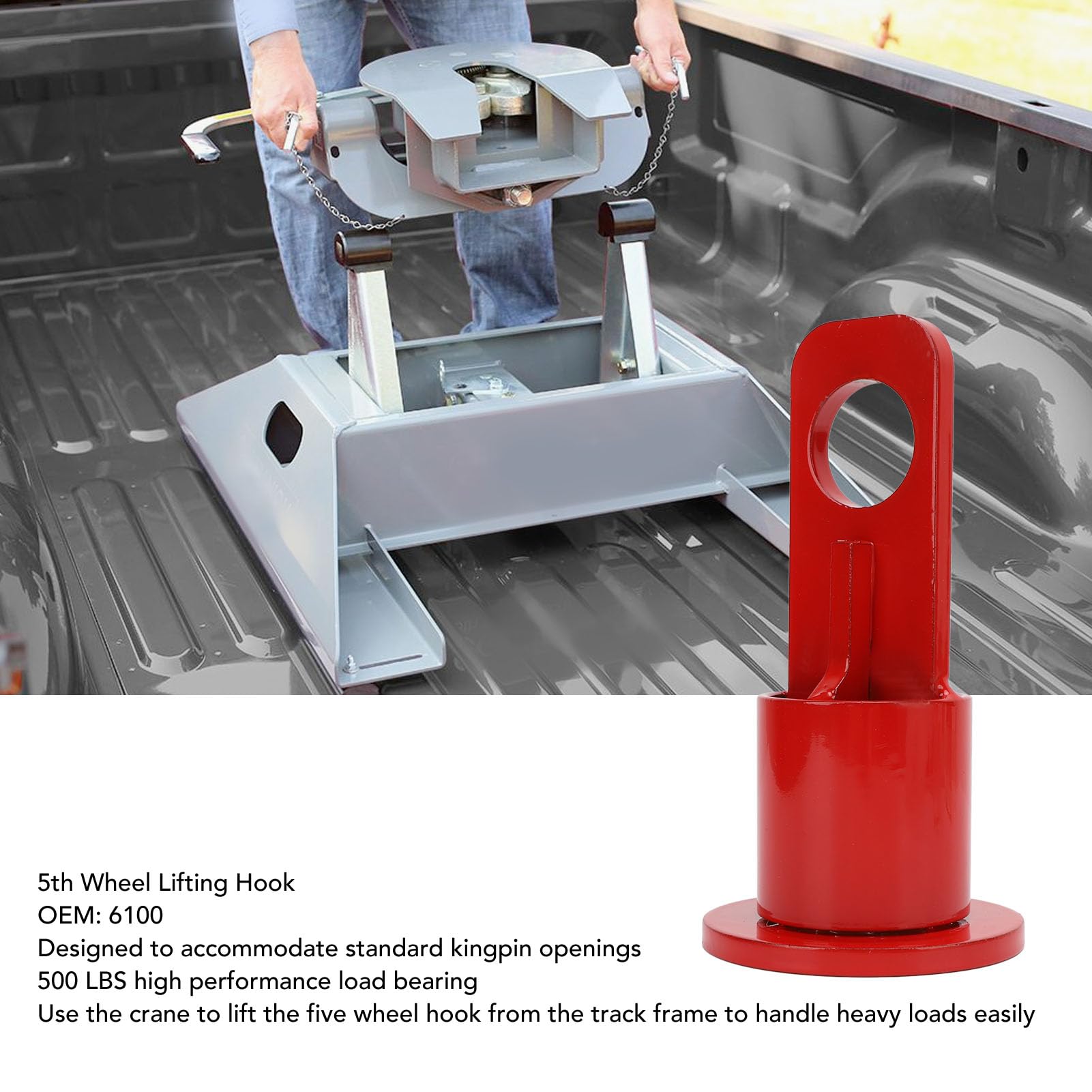 Gancio Di Sollevamento Da 6500 Libbre - Acciaio Legato Per Gru E Edilizia, Apertura Larga - Foto 8