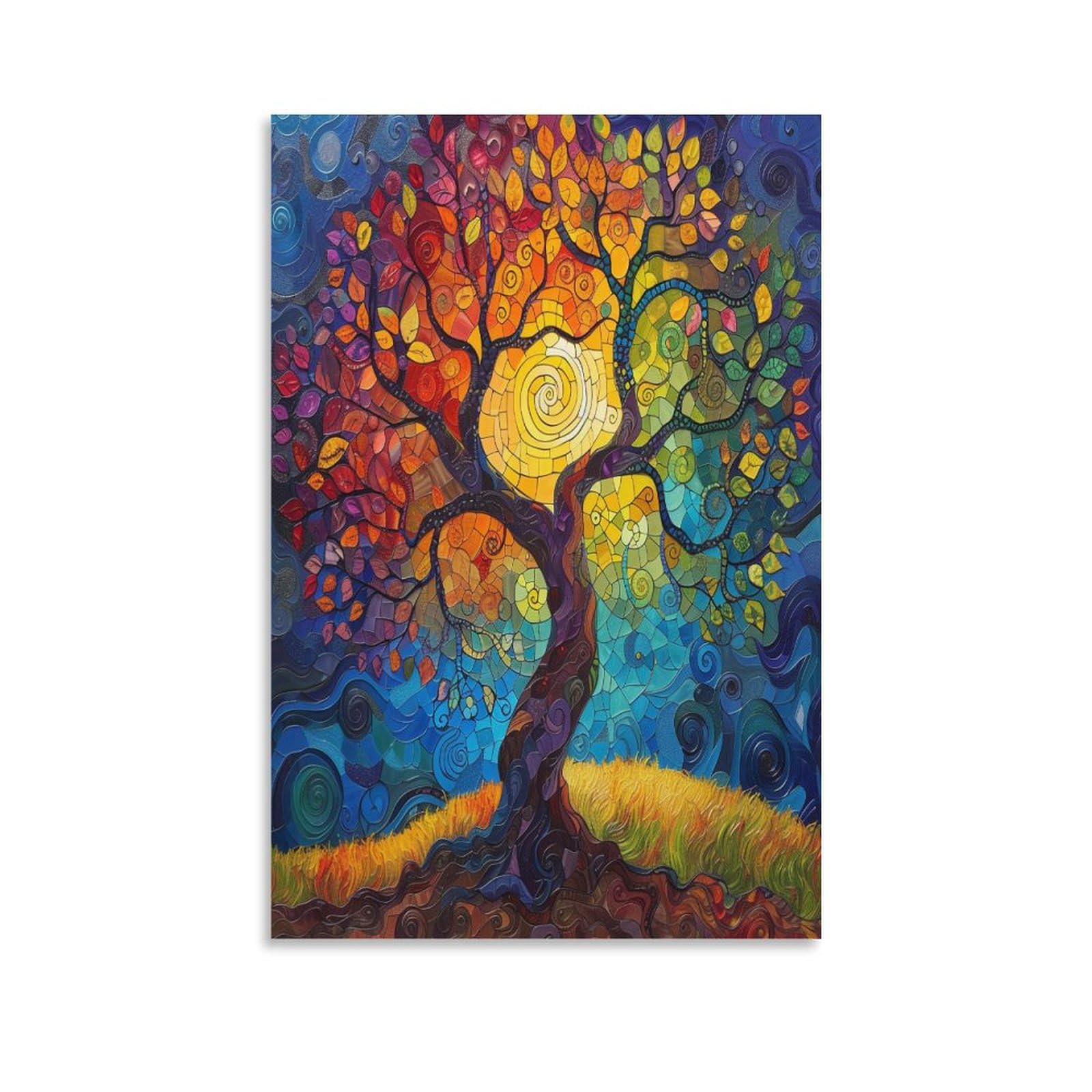 Uendokrnn Unframe-Style-14 Tree Of Life Wall Art Poster Minimalist Prints,Canvas Wall Art Forbedroom Living Room Decor Canvas Prints 12X18inch(30X45cm)
