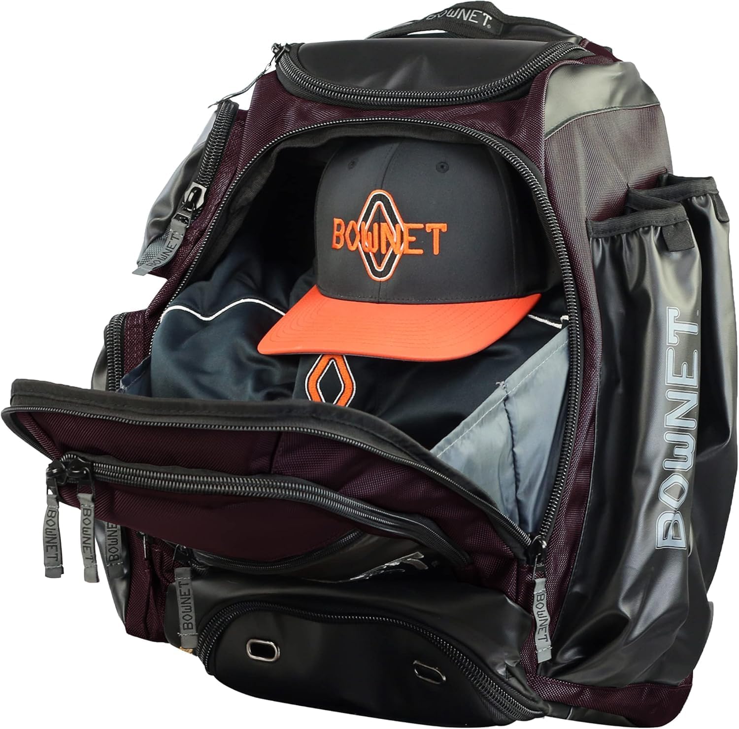 Bownet Commando Baseball Bat Backpack - Tactical Sports Bag for 3 Bats & Equipment Organizer for Baseball & Softball