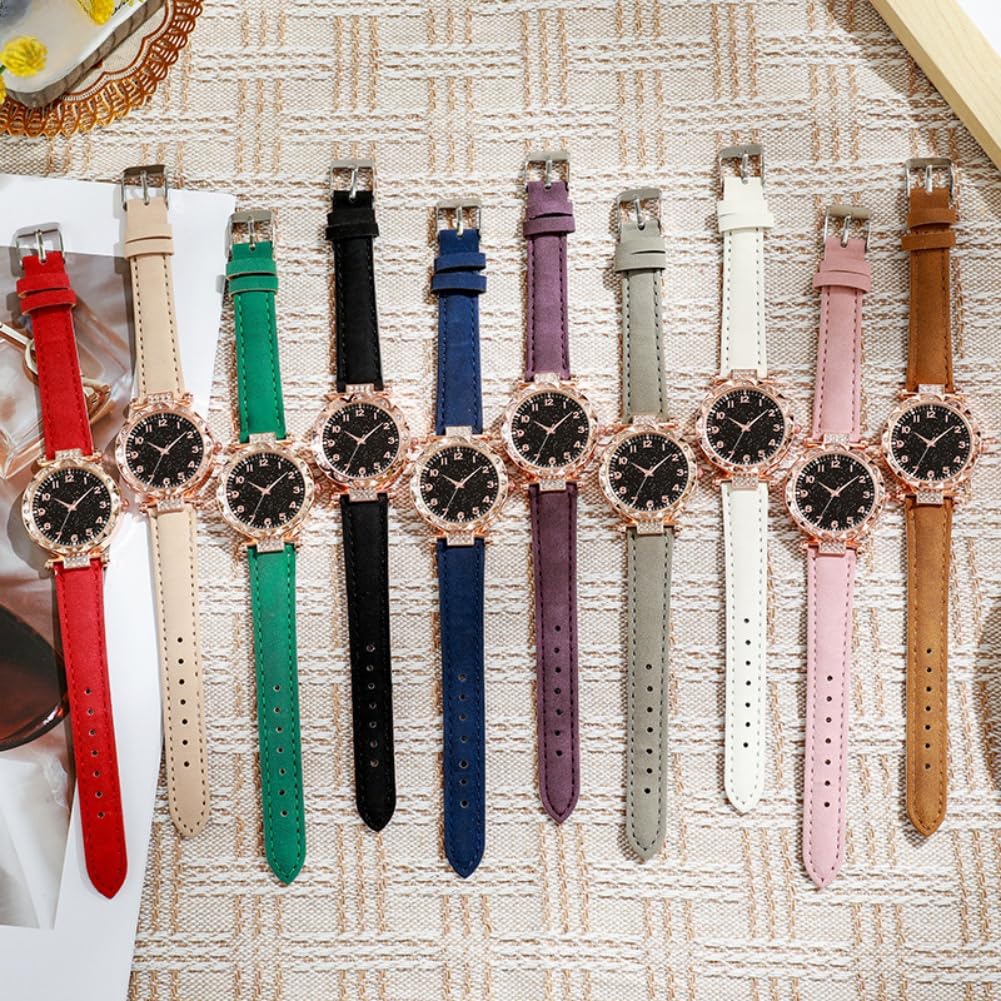 para reloj Casual para mujer Correa PU para suave Comfortable(Gray)