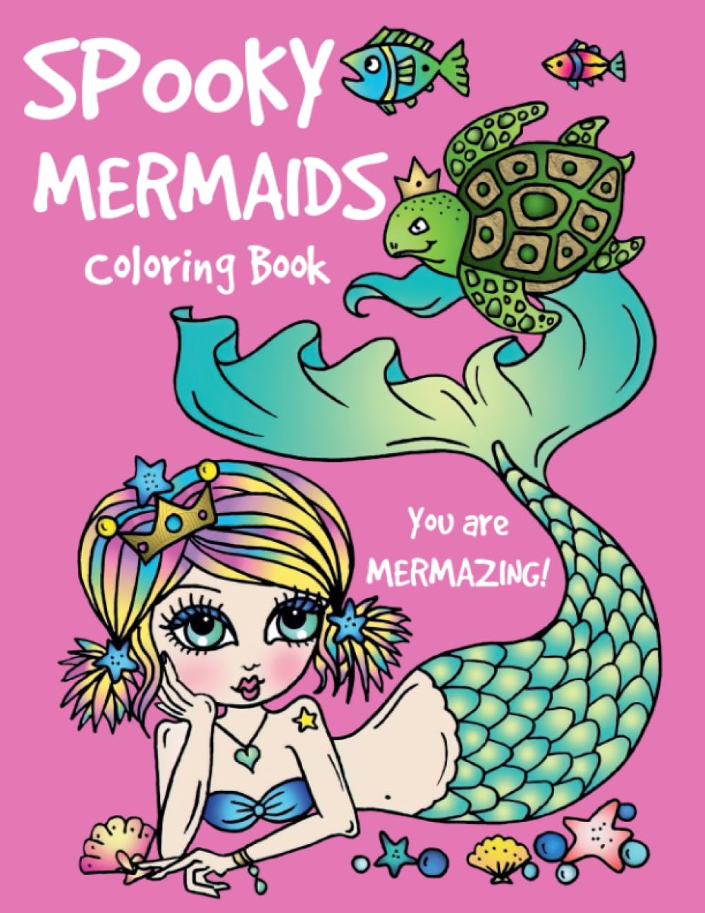 Spooky Mermaids Coloring Book: Creepy Mermaids Coloring Pages Underwater Designs for Kids, Teens, and Adults Relaxation and Playfulness