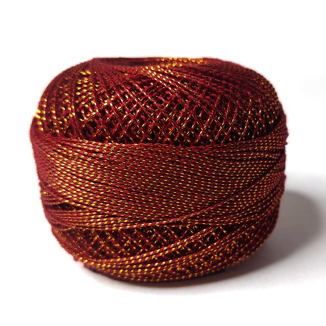 Adikala Metallic Cotton Tatting Shuttle,Crochet Dori Balls for Knitting, Weaving, Embroidery and Craft Making 40gms (Red) (B0B75PNV91) Amazon Price History, Amazon Price Tracker