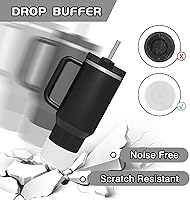 Vista 50 de WUQID Heart Shaped Texture Silicone Boot Compatible with Stanle Quencher H2.0 IceFlow Flip 20oz 30oz 40oz,Hydroo Flask 12-24oz