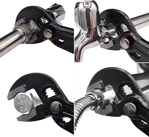 Miniatura 2 de TOOLEAGUE Alicates para bomba de agua de alta resistencia, herramienta de fontanería grande, juego de juntas deslizantes de ranura de 16 pulgadas,