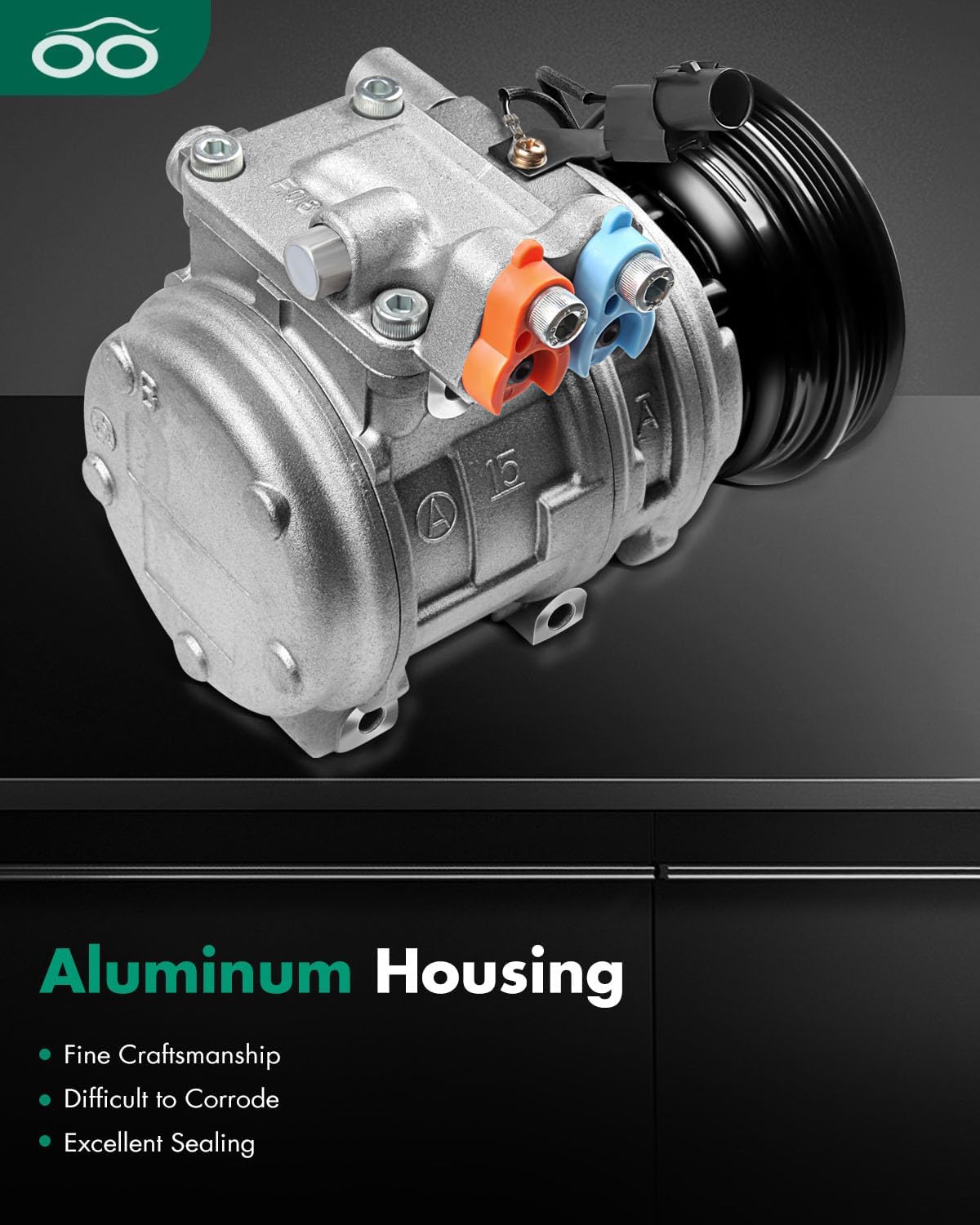 SCITOO AC Compressor for Hyundai for Tucson 2.0L 2005-2007, Fast Cooling Air Conditioner Compressor for Kia for Spectra 1.8L 2003-2004, for Kia for Spectra5 2.0L 2005-2006 CO 21014C