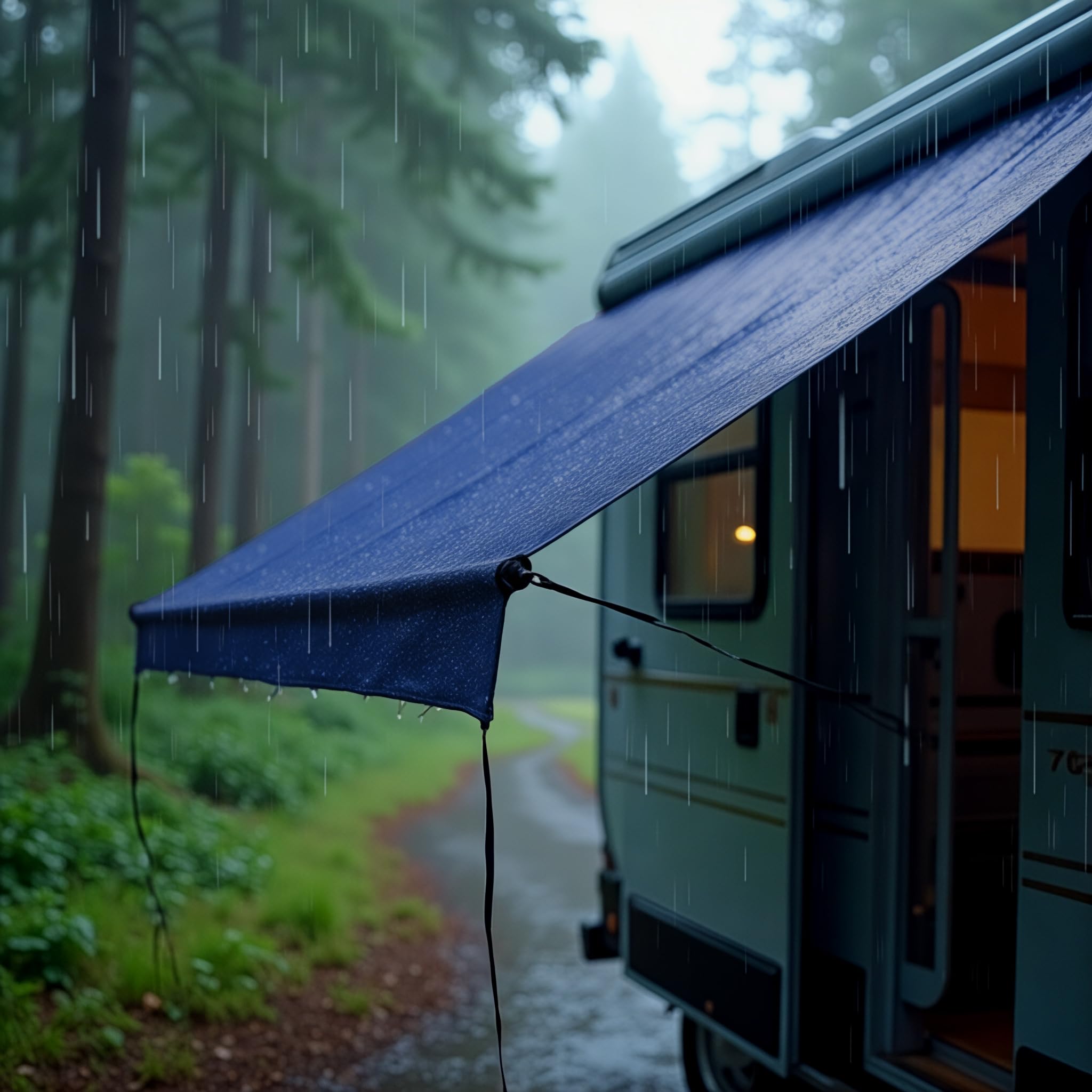Wiltec Lona Impermeable Azul 4 x 7 m con Ojales de Acero Inoxidable, 650 g/m² Resistente a los Rayos UV, Moho y desgarro, poliéster con Revestimiento de PVC y Bordes Reforzados, Ideal para Exteriores