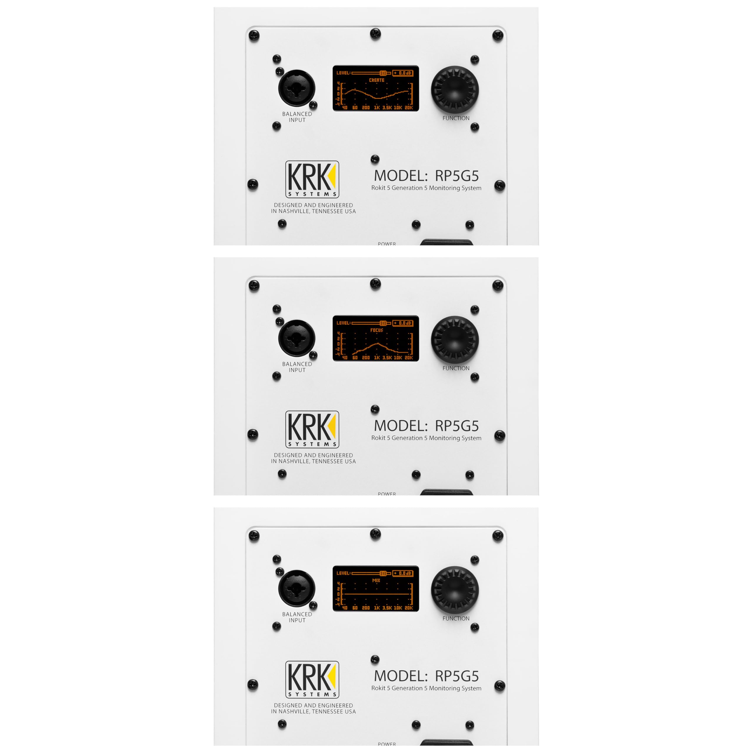 KRK Enceinte de Monitoring RP5 G5 White Limited (la pièce)