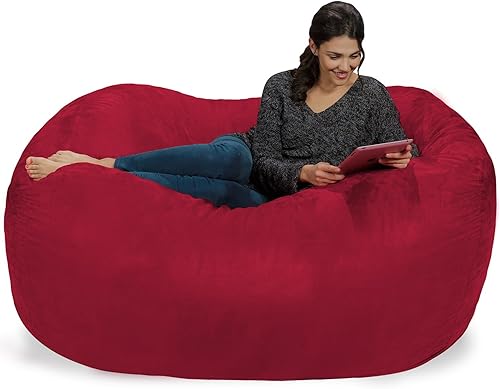 Miniatura 5 de Cozy Sack - Sillón de puff Gran bolsa para muebles de espuma viscoelástica de 6ft y tumbona grande  sofá grande con funda de microfibra suave