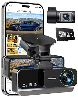 4K+4K Dash Cam Front and Rear, Free 128GB Card, Dash Cam for Car - Amazon product rated Grade B