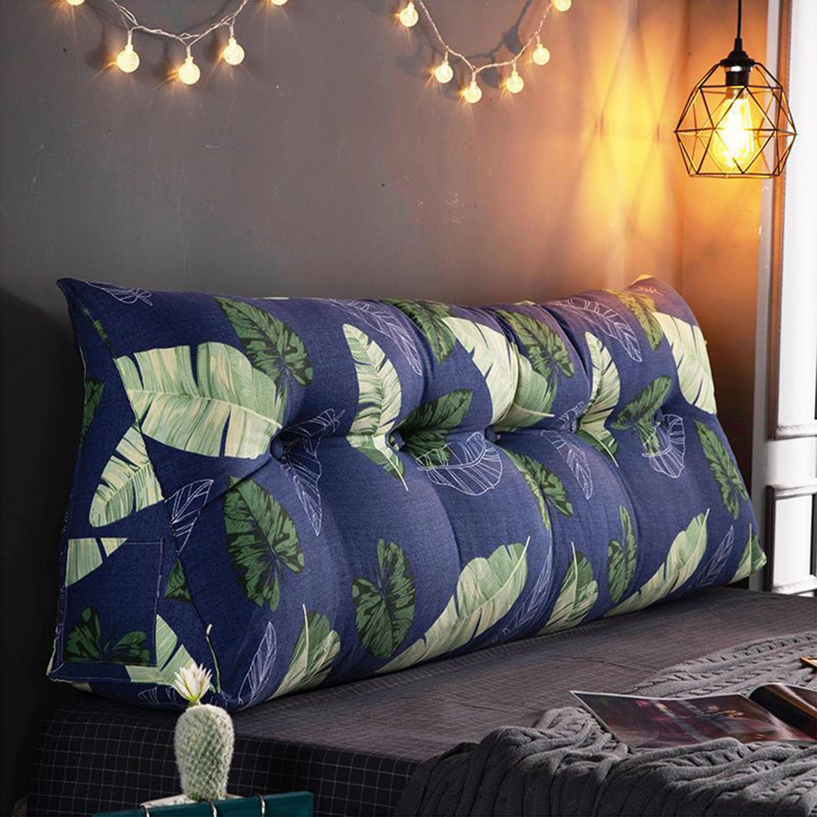 Coussin tête de lit anti mal de dos traversin de lecture grand confort lavable en coton
