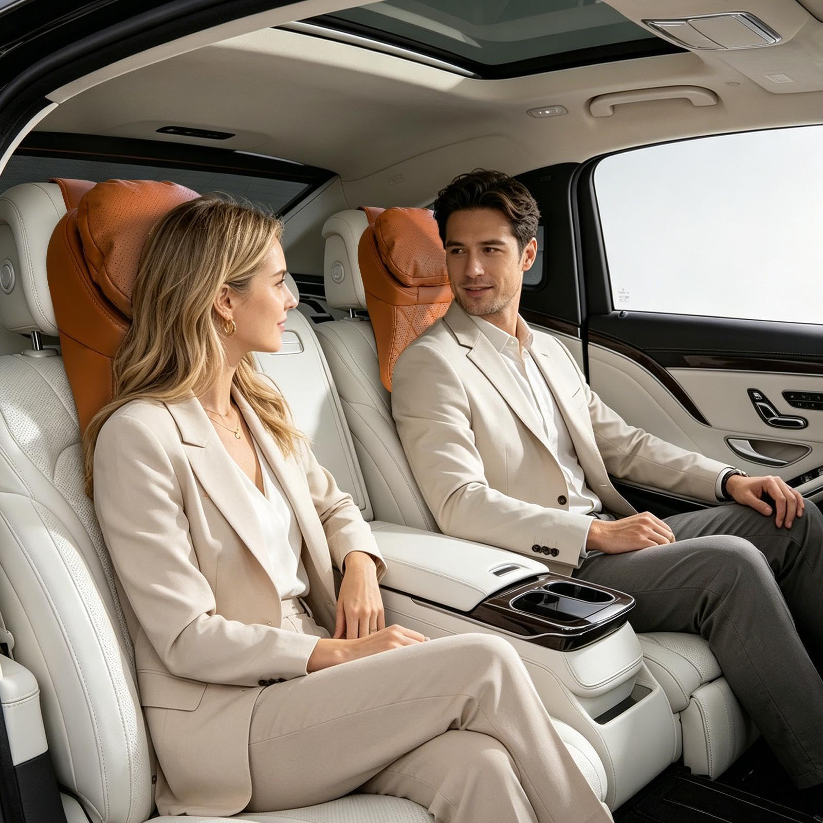 Oreiller De Nuque Voiture Coussin Ergonomique avec Sangle Ajustable | Oreiller Pour Voiture pour la conduite les trajets en camion en avion les déplacements